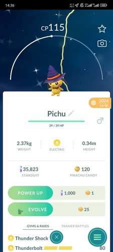 Cappello strega pichu lucido - pichu,