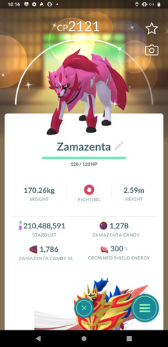 Pokémongo zamazenta lucente - pokémongo,