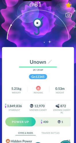 Pokemon lettera shiny - j,