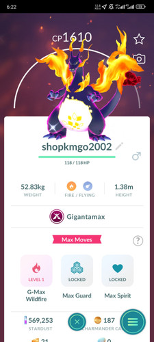 Shiny gigantamax charizard - charizard,