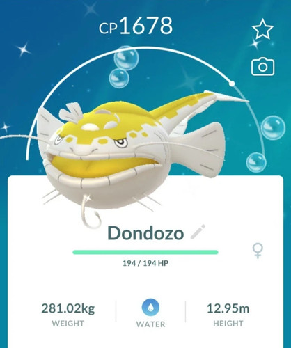 Shiny dondozo p t - shiny,