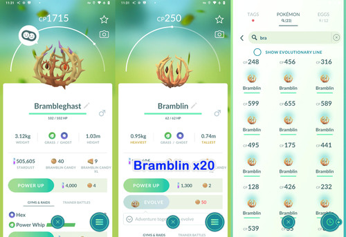 Pokémon ptc brambleghast - ptc, go